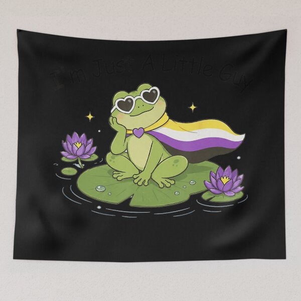Item preview, I'm Just A Little Guy Nonbinary Pride Frog LGBTQ designed and sold by BrockmeyeSB.