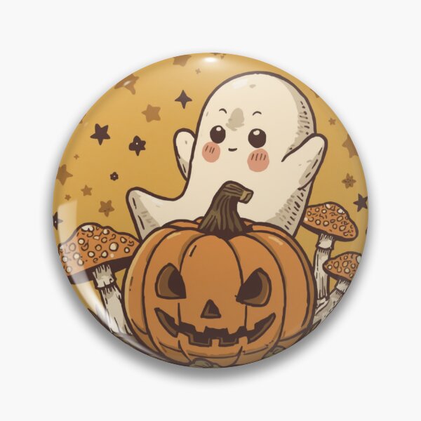 Item preview, Retro 70s Groovy Ghost Halloween Mid-Century Modern Boho Aesthetic Art Print designed and sold by Larams Studio.