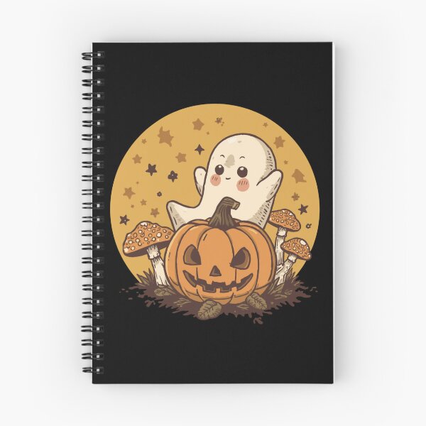 Item preview, Retro 70s Groovy Ghost Halloween Mid-Century Modern Boho Aesthetic Art Print designed and sold by Larams Studio.