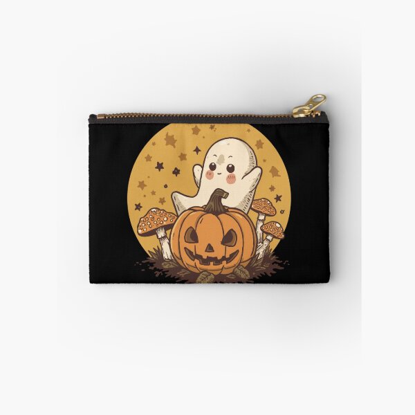 Item preview, Retro 70s Groovy Ghost Halloween Mid-Century Modern Boho Aesthetic Art Print designed and sold by Larams Studio.