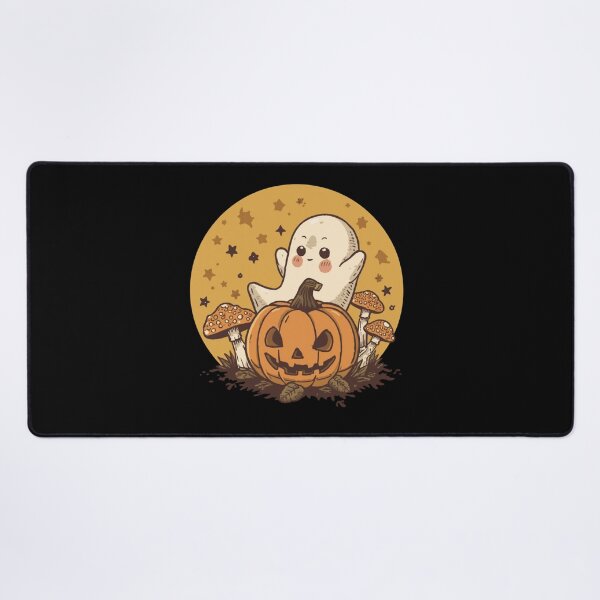 Item preview, Retro 70s Groovy Ghost Halloween Mid-Century Modern Boho Aesthetic Art Print designed and sold by Larams Studio.