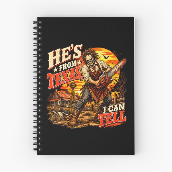 Item preview, Hes From Texas I Can Tell Halloween Skeleton Horror designed and sold by DaveBevitt.