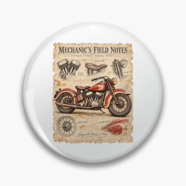 Item preview, Vintage Motorcycle Mechanic’s Field Notes — Every Mile Leaves a Story designed and sold by Russell Thorne.