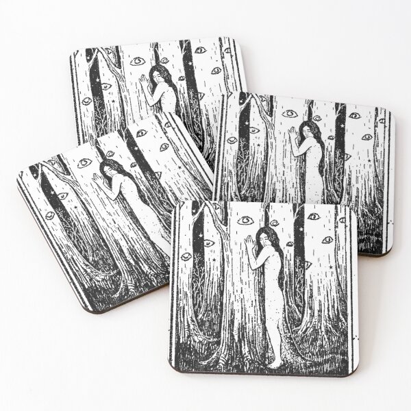 Item preview, The forest embrace - Slavic folk linocut art designed and sold by Yanuta.