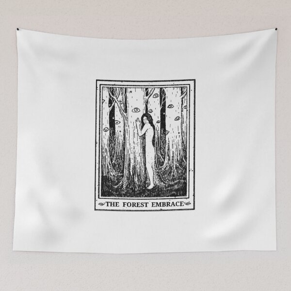 Item preview, The forest embrace - Slavic folk linocut art designed and sold by Yanuta.