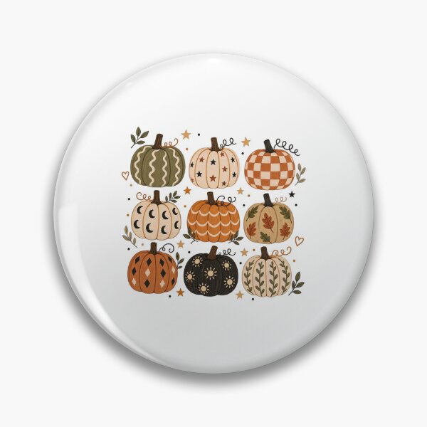 Item preview, Cozy Autumn Patterned Pumpkins Boho Fall Aesthetic designed and sold by DYALEEZ-XCR.