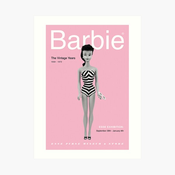vintage barbie art prints
