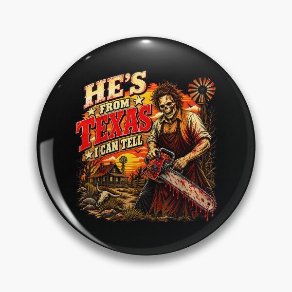 Item preview, Hes From Texas I Can Tell Skeleton Pumpkin Horror designed and sold by DaveBevitt.
