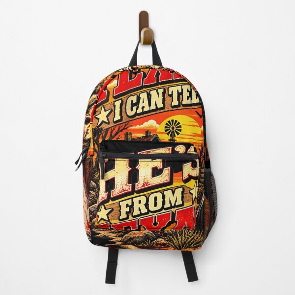 Item preview, Hes From Texas I Can Tell Skeleton Pumpkin Horror designed and sold by DaveBevitt.