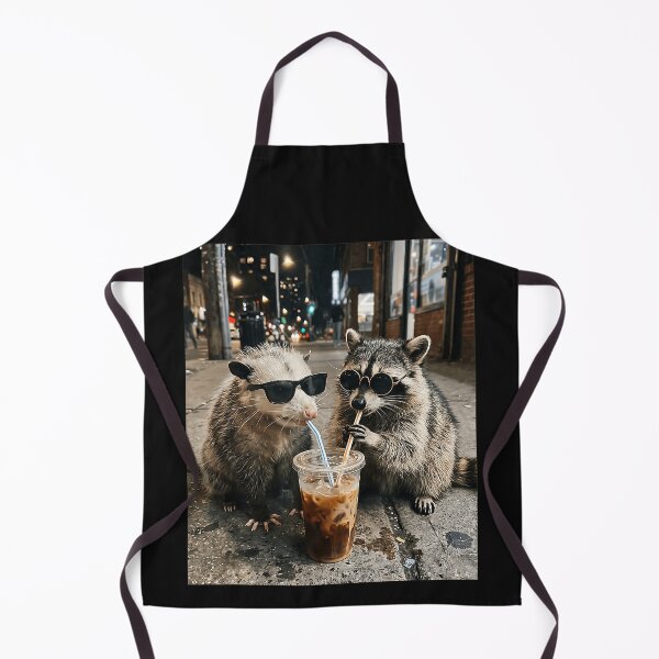 Item preview, Opossum Raccoon Iced Coffee Friends Sunglasses Wildlife designed and sold by BrockmeyeSB.