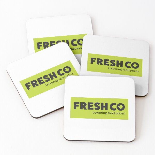Item preview, FreshCo Supermarket Logo with Slogan on Lime Green Background designed and sold by modghtr.