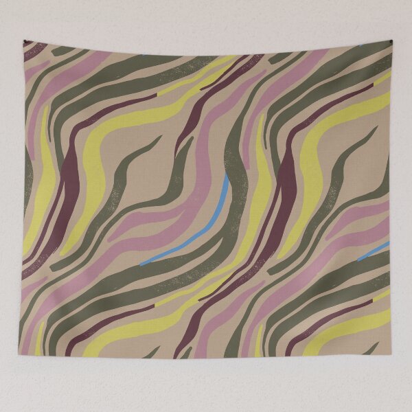 Item preview, Organic Waves and Retro Abstract Lines in Ginger Tone designed and sold by Pattique.