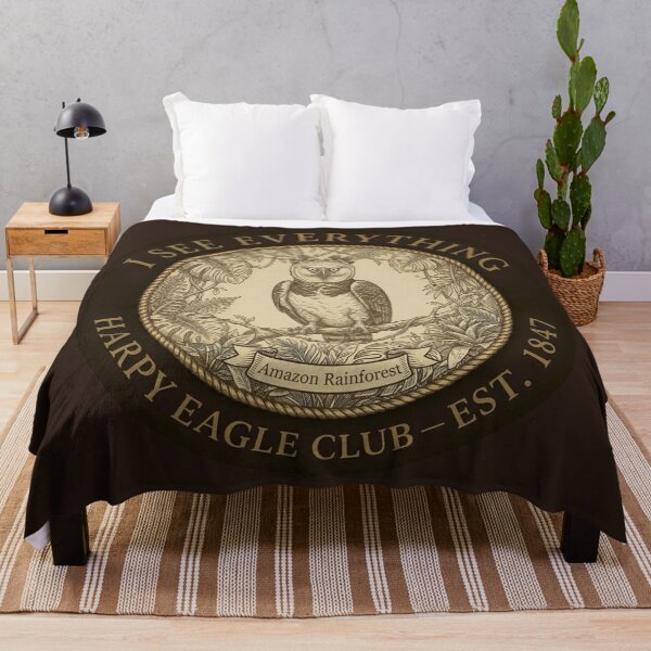 Item preview, I See Everything Harpy Eagle Club Amazon Humor Badge designed and sold by CalmCapy Co.