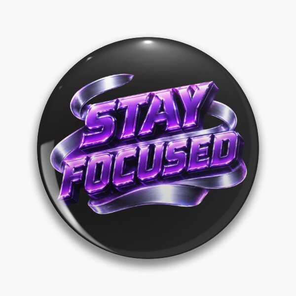 Item preview, Purple Neon Stay Focused Typography designed and sold by wtalat123.