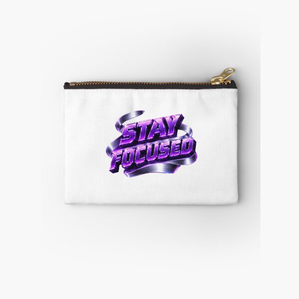 Item preview, Purple Neon Stay Focused Typography designed and sold by wtalat123.