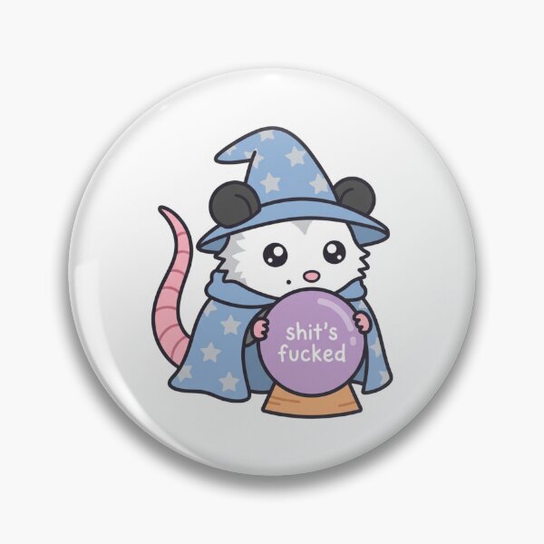 Item preview, Opossum Wizard Crystal Ball Funny Dark Humor Meme Cute Possum Tarot Fortune Quote designed and sold by raedattia.