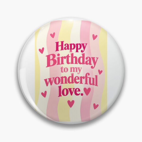 Item preview, Pastel Wavy Birthday Love Card | Happy Birthday My Wonderful Love designed and sold by Aesthetic-Avenue.