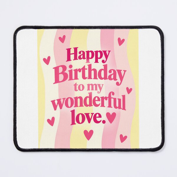 Item preview, Pastel Wavy Birthday Love Card | Happy Birthday My Wonderful Love designed and sold by Aesthetic-Avenue.