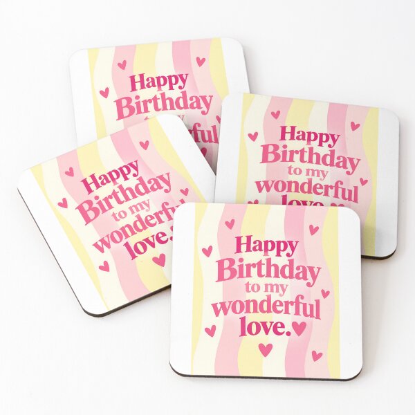 Item preview, Pastel Wavy Birthday Love Card | Happy Birthday My Wonderful Love designed and sold by Aesthetic-Avenue.