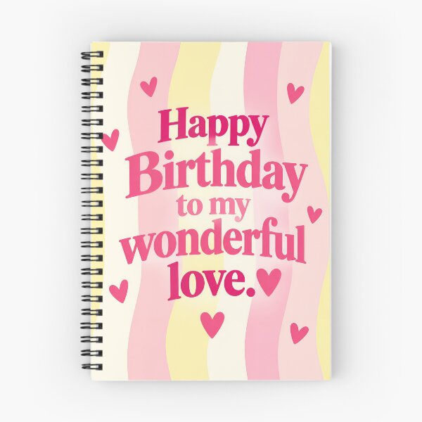 Item preview, Pastel Wavy Birthday Love Card | Happy Birthday My Wonderful Love designed and sold by Aesthetic-Avenue.