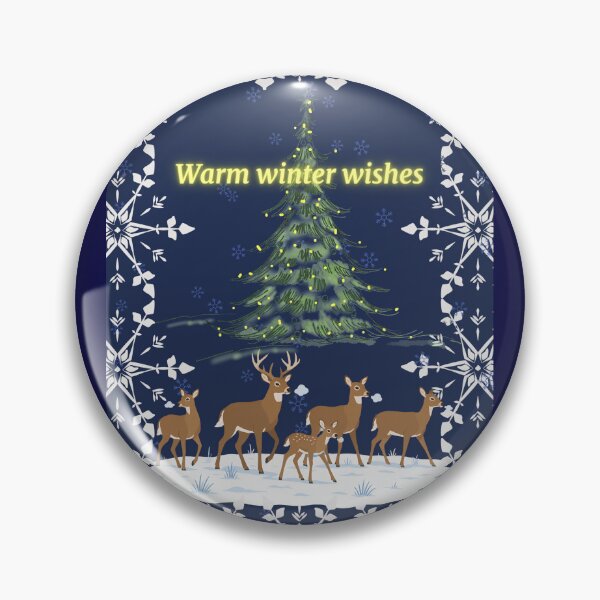 Item preview, Cozy Winter Forest Deer and Magic Christmas Tree designed and sold by ArtByLilitUA.