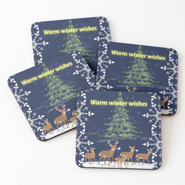 Item preview, Cozy Winter Forest Deer and Magic Christmas Tree designed and sold by ArtByLilitUA.