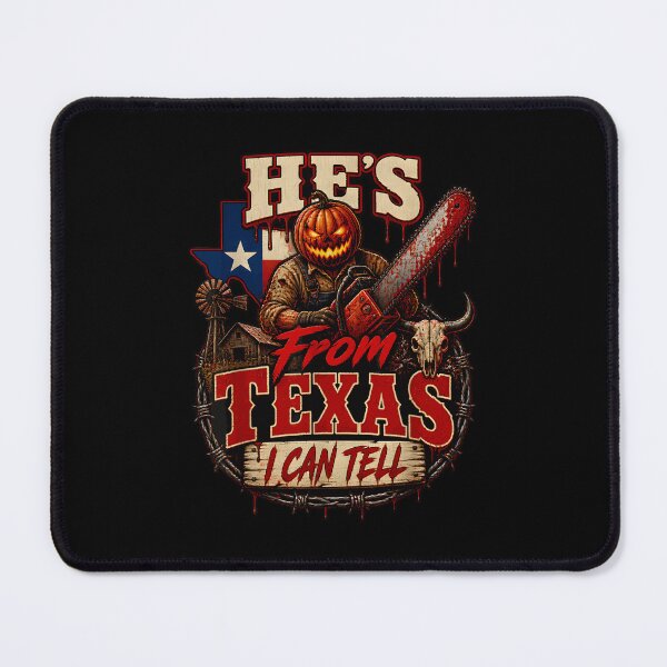 Item preview, Hes From Texas I Can Tell Halloween Pumpkin Horror (2) designed and sold by DaveBevitt.