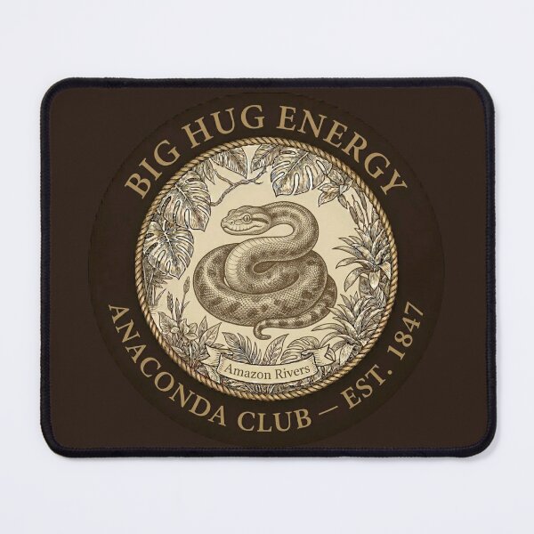 Item preview, Big Hug Energy Anaconda Club Amazon Humor Badge designed and sold by CalmCapy Co.