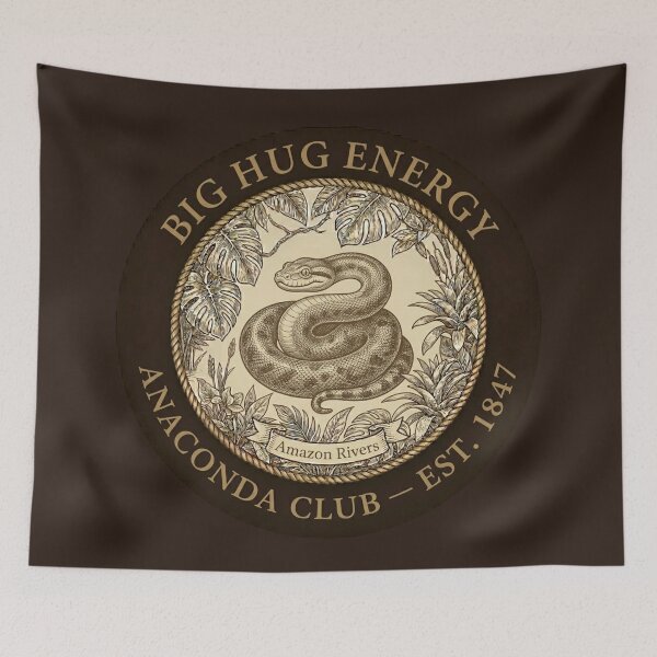 Item preview, Big Hug Energy Anaconda Club Amazon Humor Badge designed and sold by CalmCapy Co.