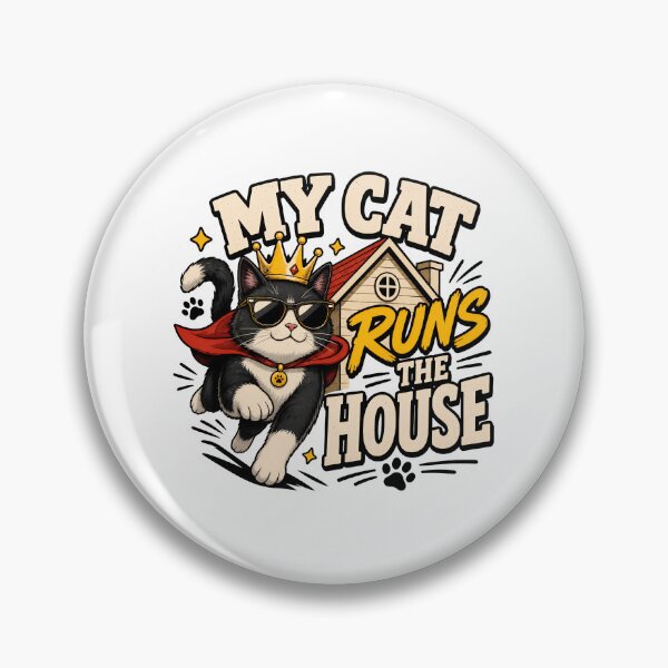 Item preview, My Cat Runs The House Cool Cat King Lounging Armchair designed and sold by OlyvieArt.
