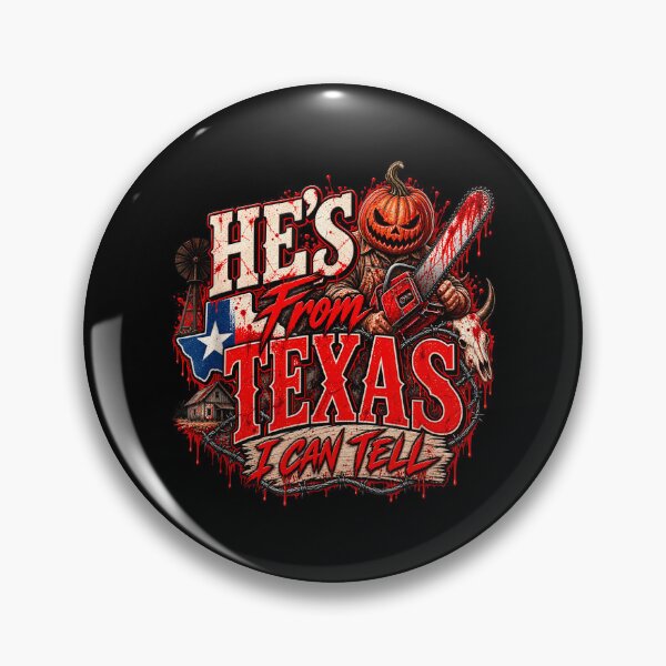 Item preview, Hes From Texas I Can Tell Halloween Pumpkin Horror Graphic designed and sold by DaveBevitt.