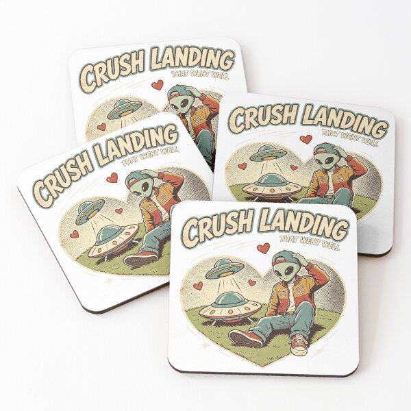 Item preview, Crush Landing Alien UFO Love designed and sold by NatalieJeans.