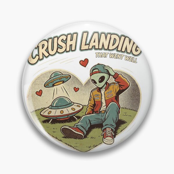 Item preview, Crush Landing Alien UFO Love designed and sold by NatalieJeans.