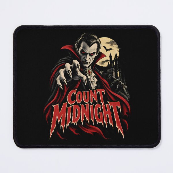 Item preview, Count Midnight Gothic Horror Vampire with Ominous Castle and Bats designed and sold by potseed21.