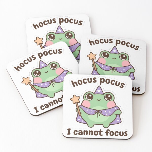 Item preview, Hocus Pocus I Cannot Focus Cute Wizard Frog ADHD Neurodivergent Mental Health Meme designed and sold by raedattia.