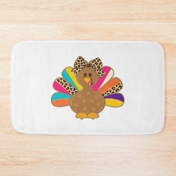 Item preview, Cute Leopard Print Bow Turkey Colorful Brushstroke Thanksgiving designed and sold by DYALEEZ-XCR.