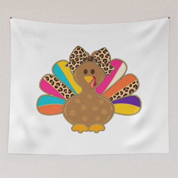 Item preview, Cute Leopard Print Bow Turkey Colorful Brushstroke Thanksgiving designed and sold by DYALEEZ-XCR.