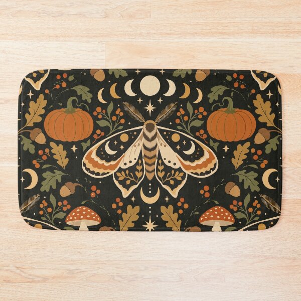 Item preview, Retro Halloween Moth Autumn Pattern designed and sold by ArtByBoya.