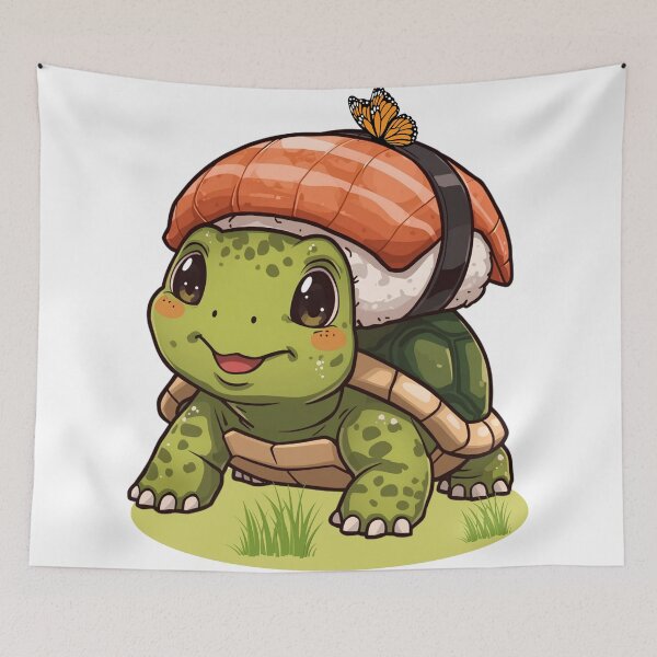 Item preview, Cute Kawaii Sushi Turtle designed and sold by yuki-hana.