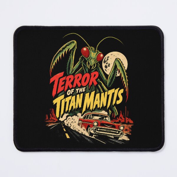 Item preview, Terror of the Titan Mantis Retro Horror Comic Style Illustration designed and sold by potseed21.