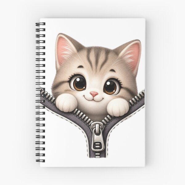 Item preview, Cute Zipper Cat – Adorable Kawaii Kitty Design designed and sold by StyxIND.