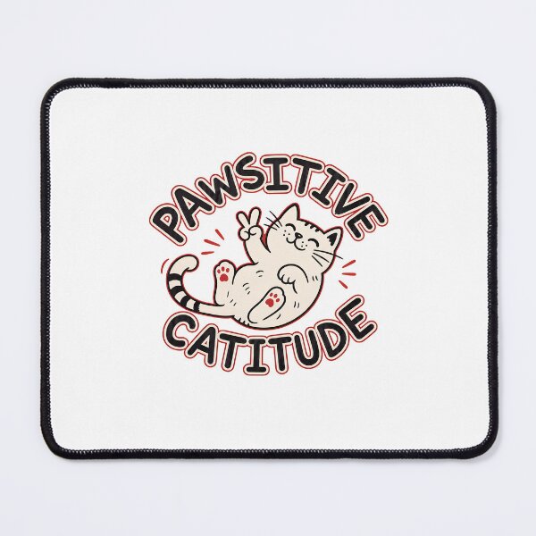 Item preview, Pawsitive Cattitude Cat Thumbs Up Wink Funny designed and sold by OlyvieArt.