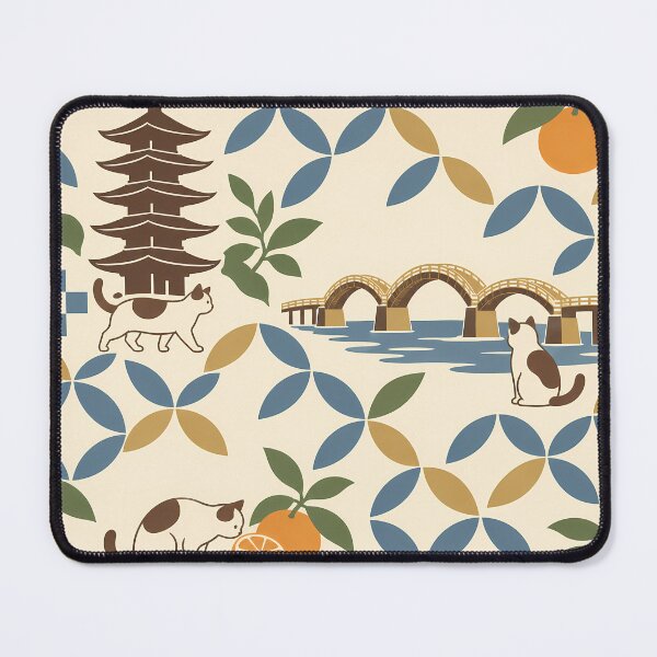 Item preview, Yamaguchi Cats Japanese Shippo Pattern designed and sold by DAYAMA Japan.