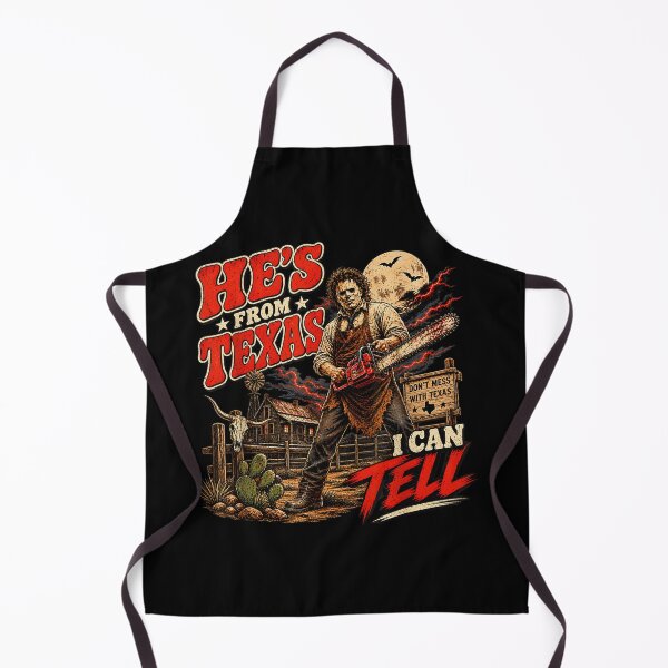 Item preview, Hes From Texas I Can Tell Skeleton Chainsaw Halloween designed and sold by DaveBevitt.