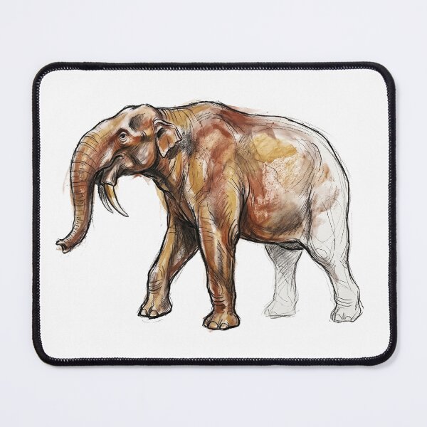 Item preview, Deinotherium Giganteum Illustration: Prehistoric Downward-Tusked Elephant Art Print designed and sold by FreiherrPK.