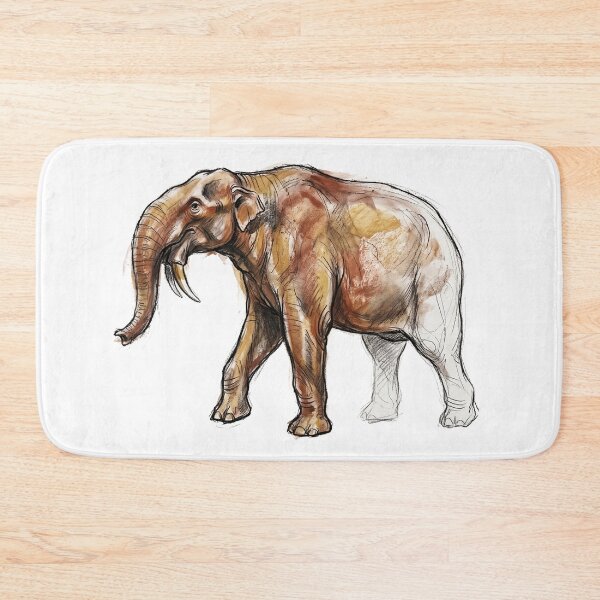 Item preview, Deinotherium Giganteum Illustration: Prehistoric Downward-Tusked Elephant Art Print designed and sold by FreiherrPK.