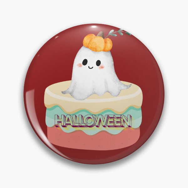 Item preview, Cute Halloween Ghost Pumpkin Cake – Kawaii Spooky Dessert designed and sold by Palette _Vibes.