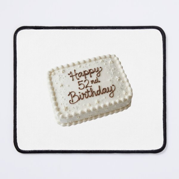 Item preview, Happy 52nd birthday 52 cute adorable cake party vanilla white kawaii designed and sold by CheeseBlueprint.