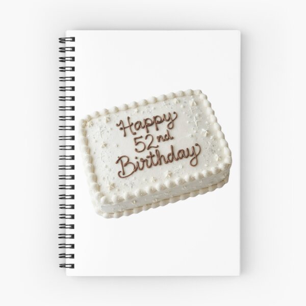 Item preview, Happy 52nd birthday 52 cute adorable cake party vanilla white kawaii designed and sold by CheeseBlueprint.