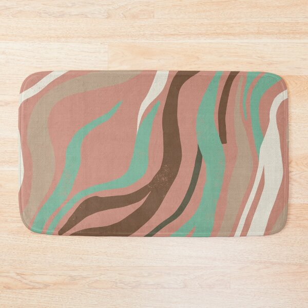 Item preview, Organic Waves and Abstract Lines in Terracotta and Turquoise designed and sold by Pattique.